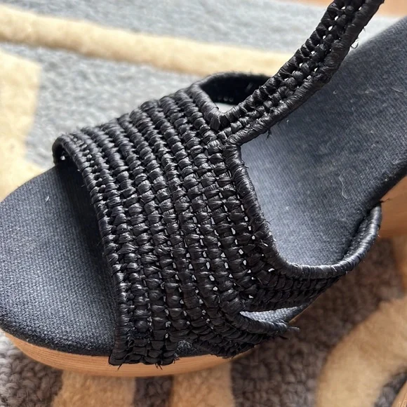 Tory Burch wedges - worn once Size 10 Navy Blue - Picture 5 of 8